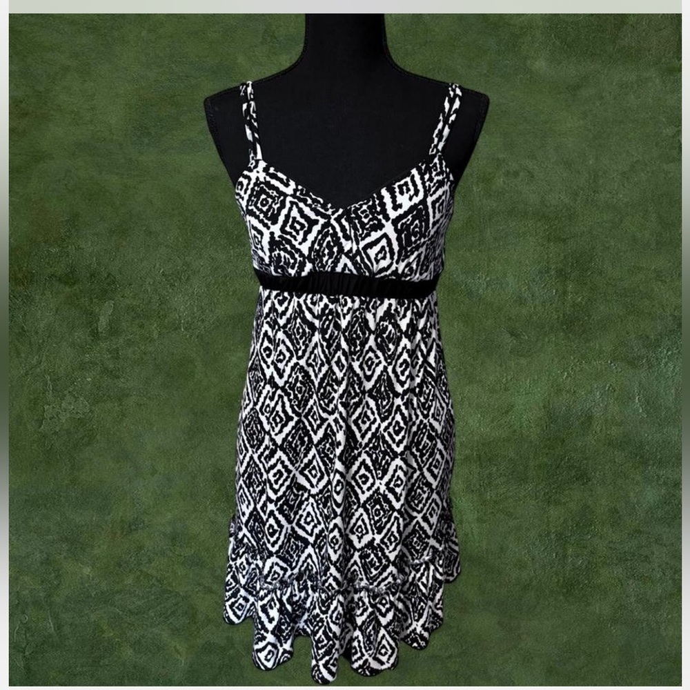 Black and White Patterned Dress